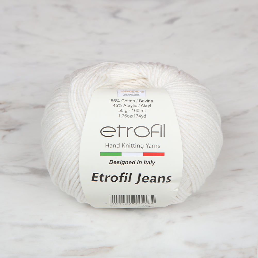 Etrofil Jeans Kırık Beyaz El Örgü İpi - 077